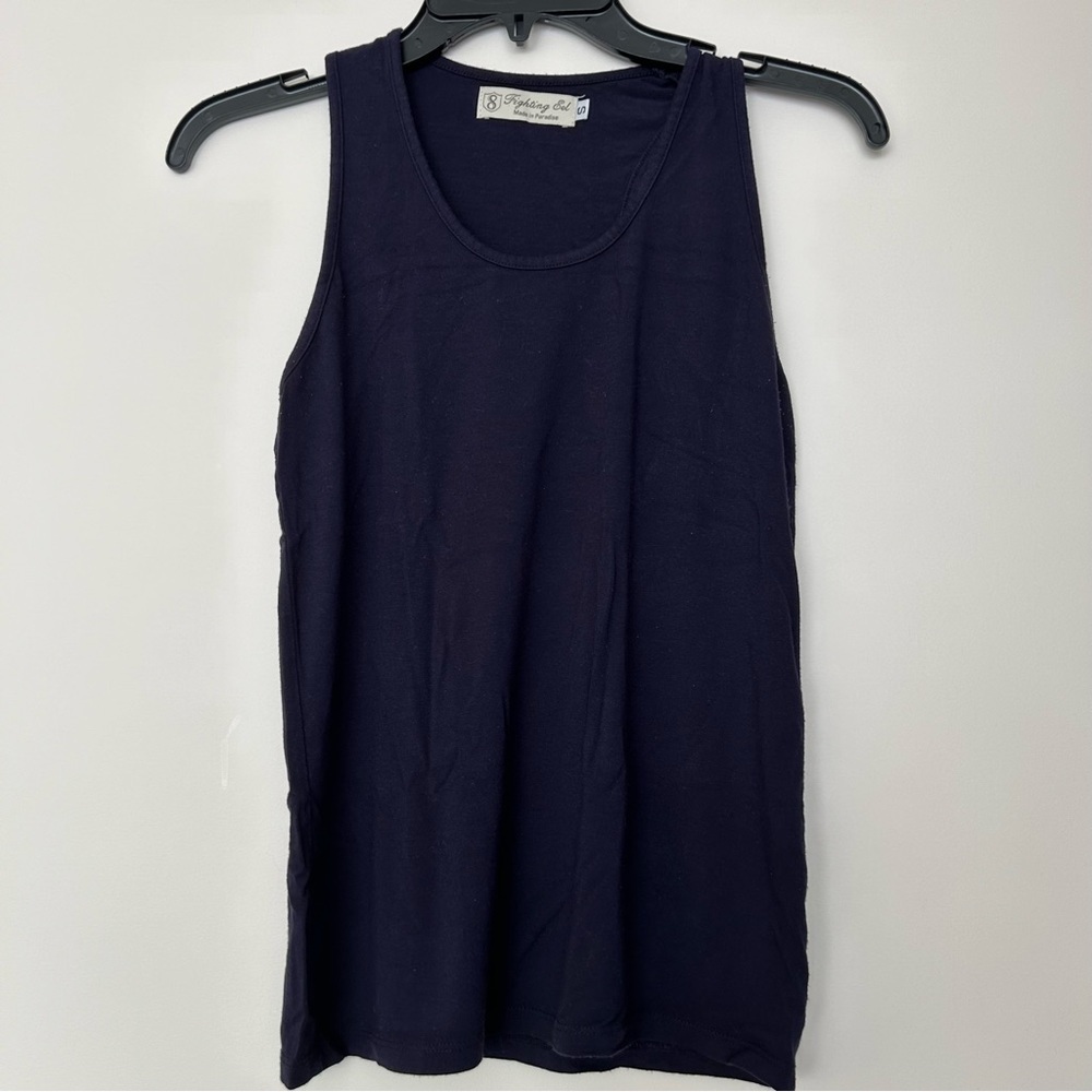 Fighting Eel Navy Blue Racerback Tank Top